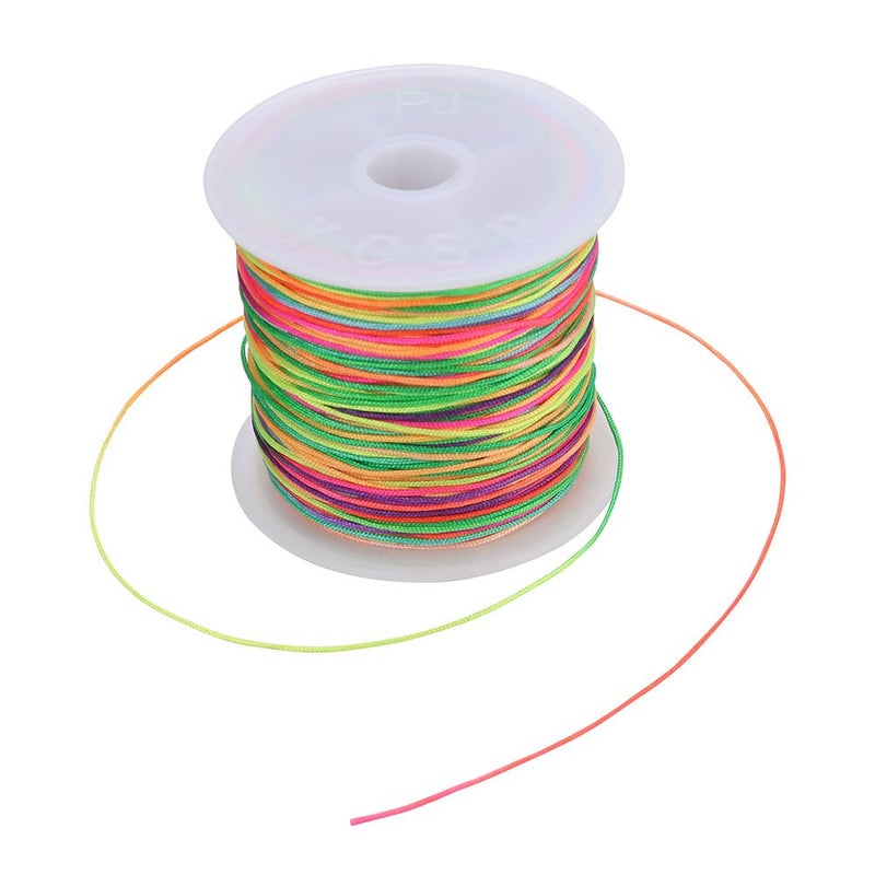 Mayitr 0.8mm Nylon Cord, Thread Chinese Knot Macrame Rattail Bracelet Braided String (Colorful) - Image 4